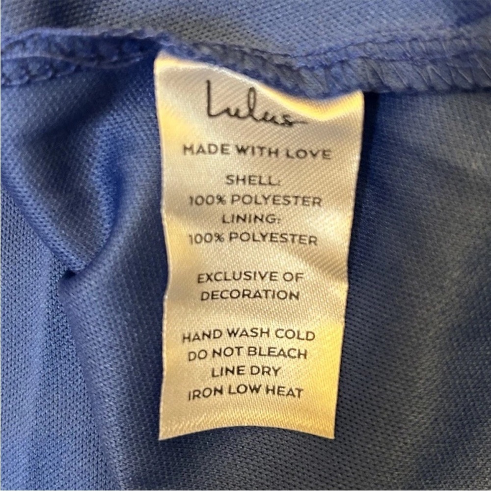 Lulu's Blue Ruffle Midi Dress - Picture 16 of 16